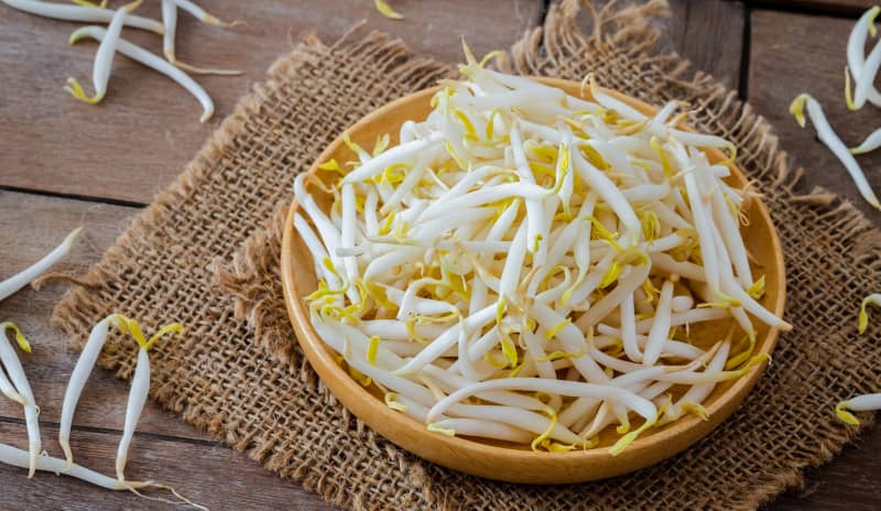 Entre las recetas con soja, hay brotes de soja germinada para añadir textura y nutrientes a ensaladas y salteados