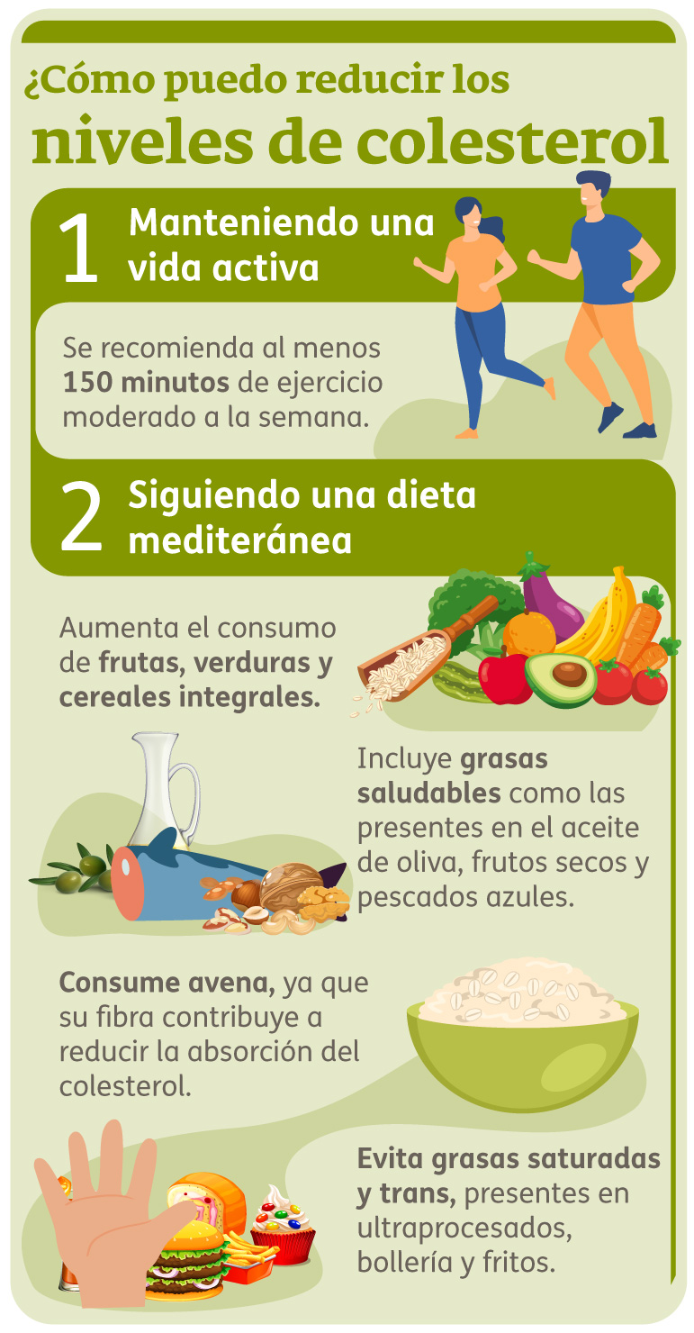 Infografía - alimentos que suben el colesterol