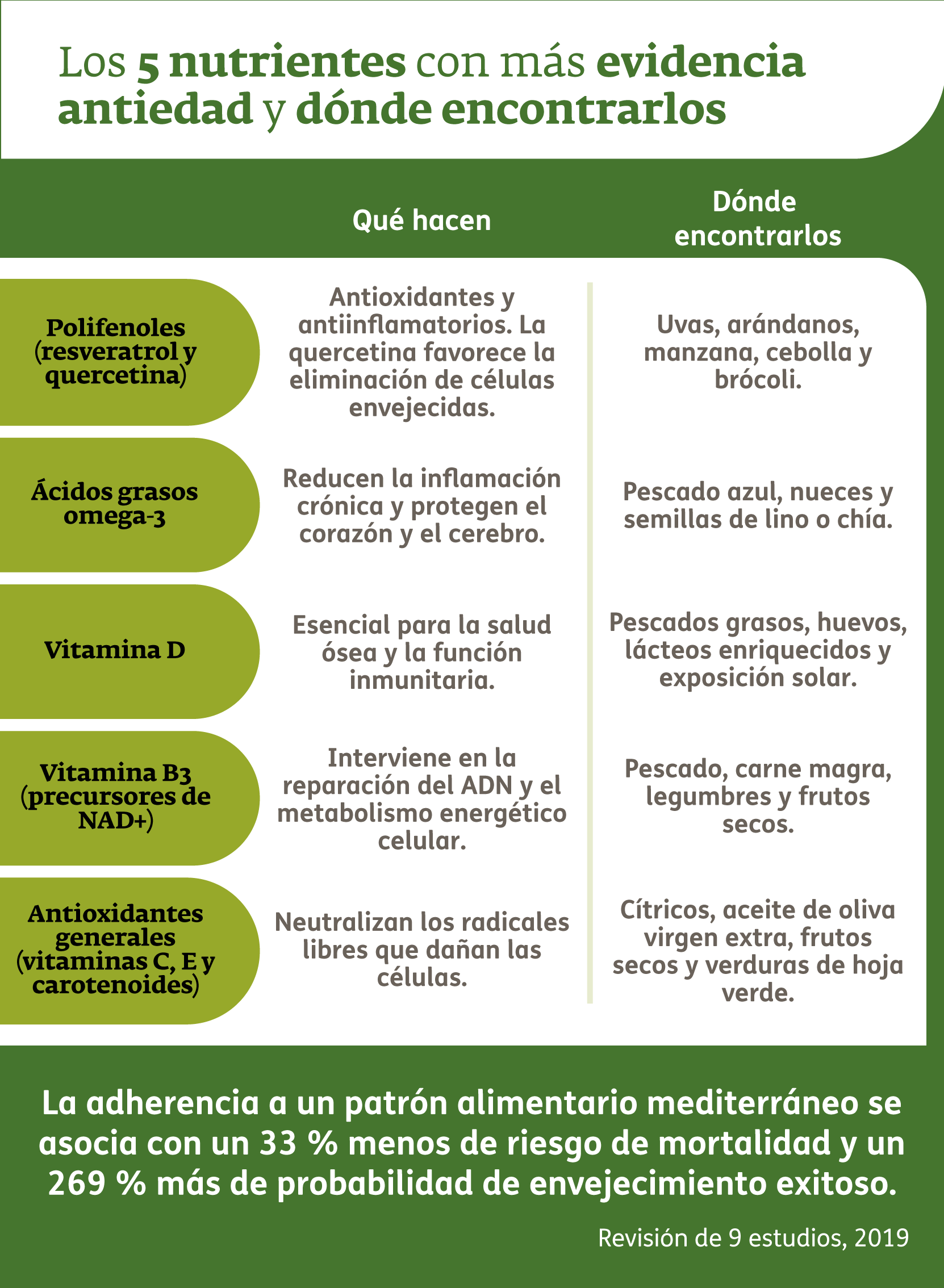 Infografía - Nutrición antiedad