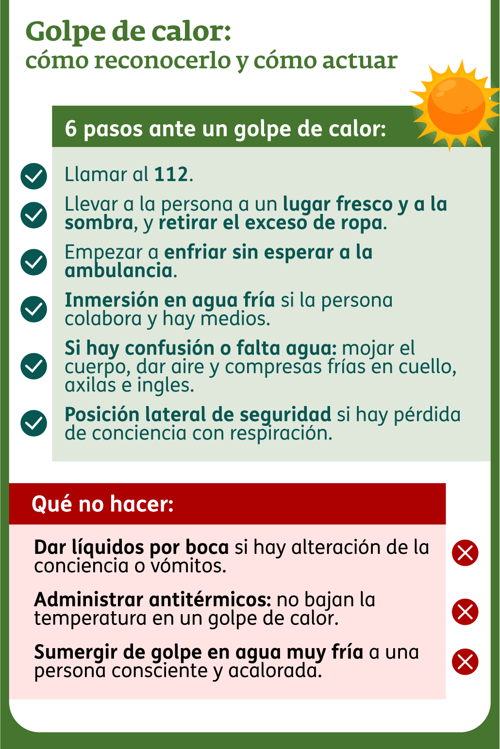 Infografía - Golpe de calor