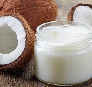 aceite de coco en tarro