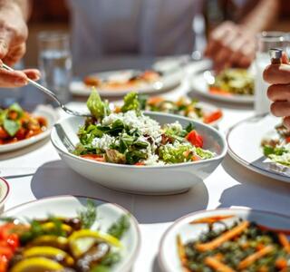 Atracones de comida sana