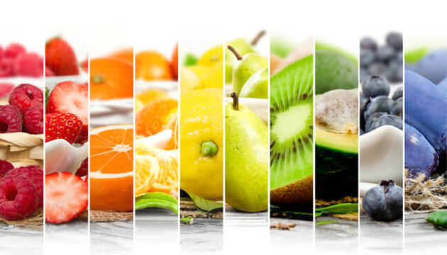 importancia del color en las frutas y verduras