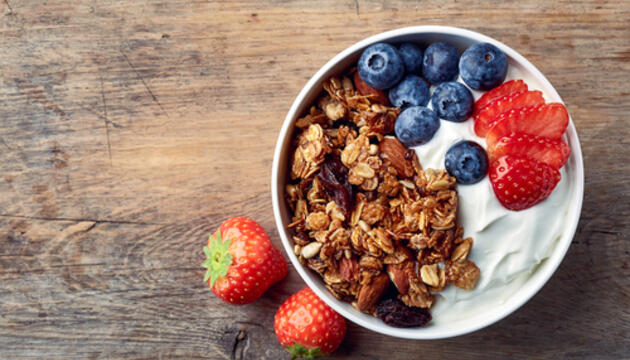 Nueces con fruta