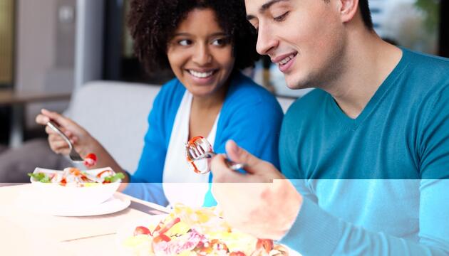 El trabajo no es excusa... ¡come bien! comer en pareja