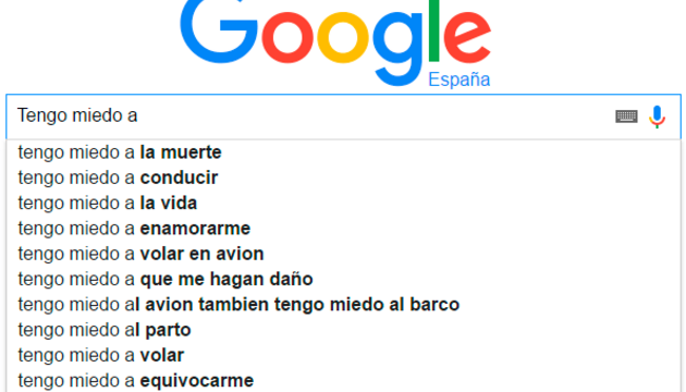Los 10 miedos más buscados en Google por los españoles Miedos en google