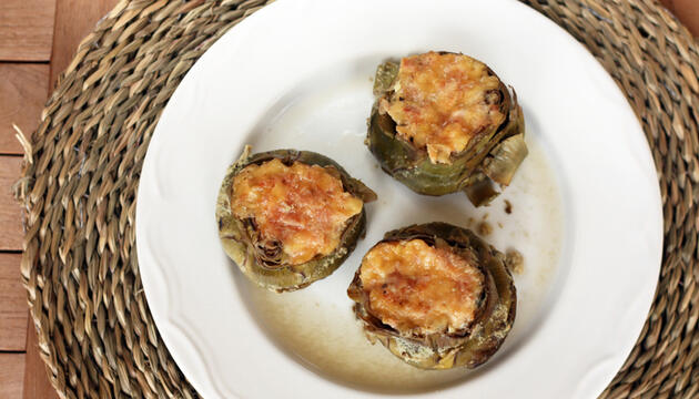 Receta saludable de alcachofas rellenas Receta saludable de alcachofas rellenas