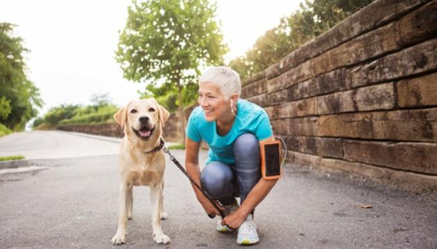 Consejos para personas mayores Deporte con tu perro