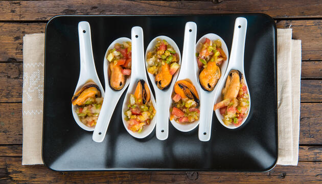 Receta: mejillones a la vinagreta Receta: mejillones a la vinagreta