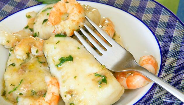 Receta saludable: Merluza rellena de gambas merluza con gambas