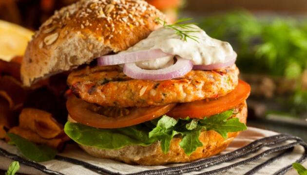 Receta hamburguesa de salmón Hamburguesa de salmón